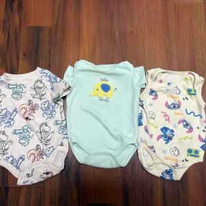 Playful Animal Print Kids Bodysuits Set